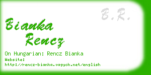 bianka rencz business card